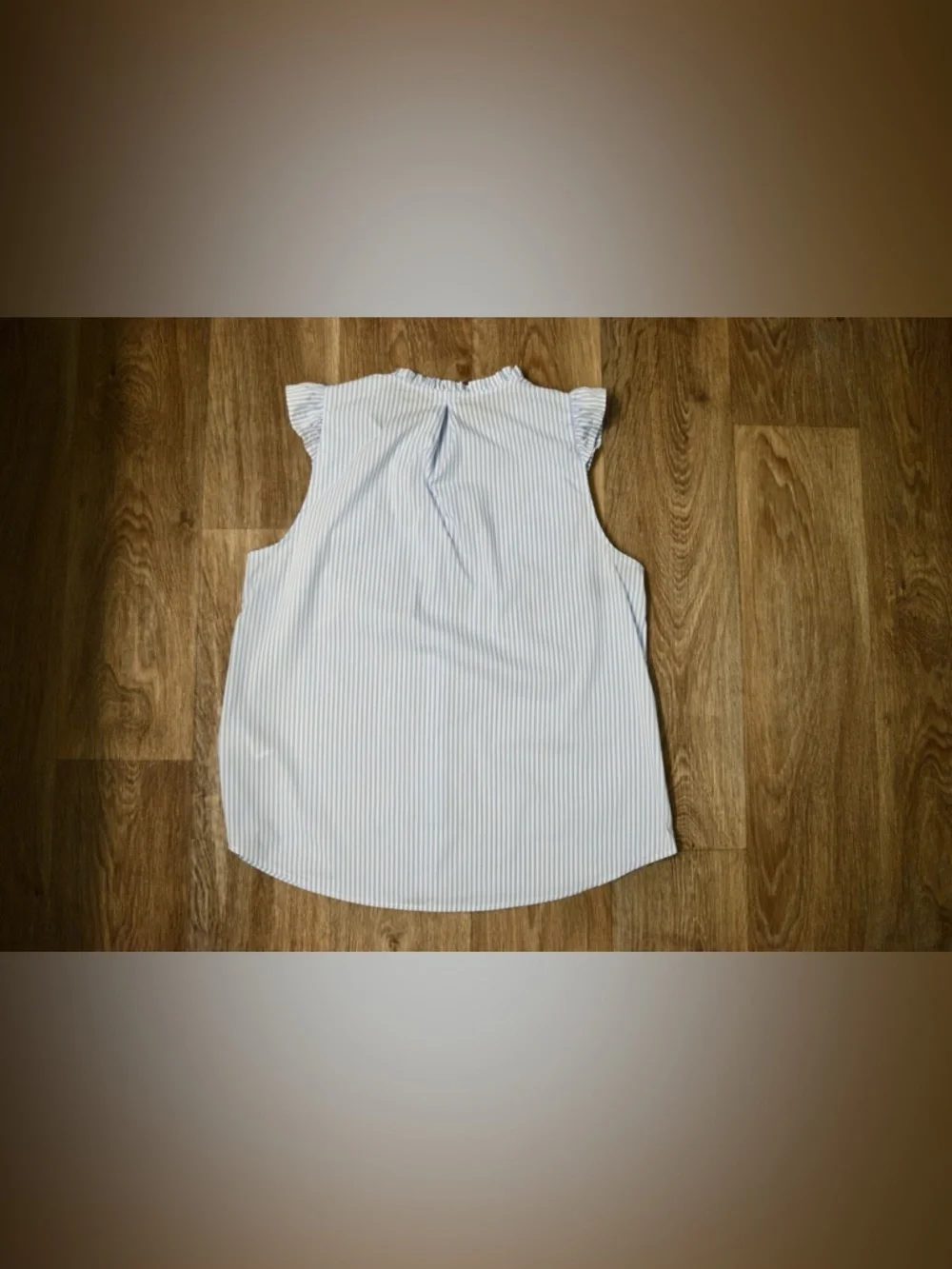 H&M Sleeveless Blouse Women’s Blue and White Striped Size 12 - Picture 7 of 15